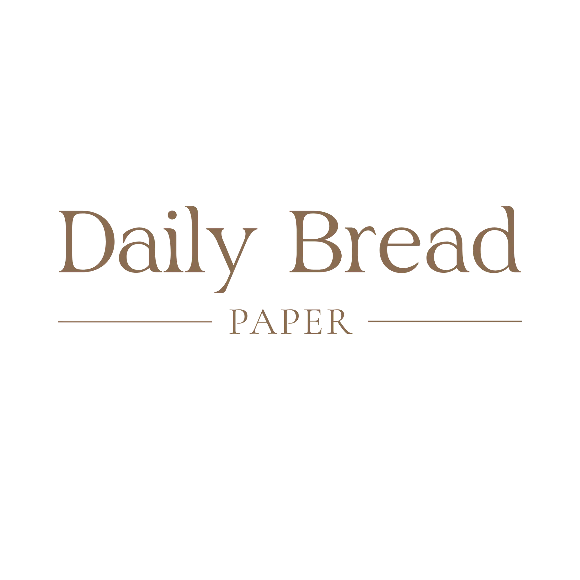 daily bread paper text logo